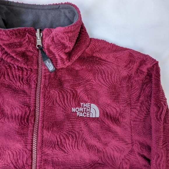 North Face Zip-Up plush soft high-pile fleece jacket with design - Picture 3 of 10